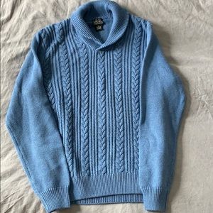 Executive Collection Blue Shawl Collar Sweater